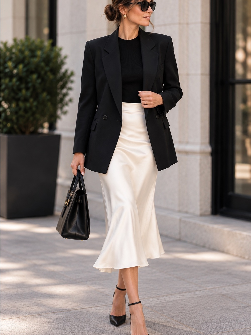 Stanley Black Double-Breasted Suit Jacket